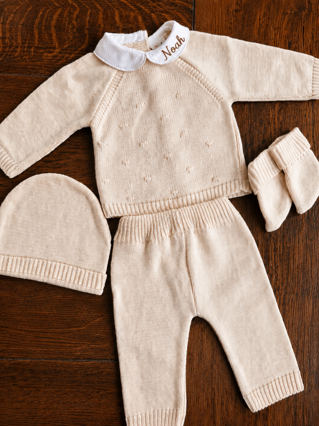 Ensemble naissance personnalisé "Belle maille"