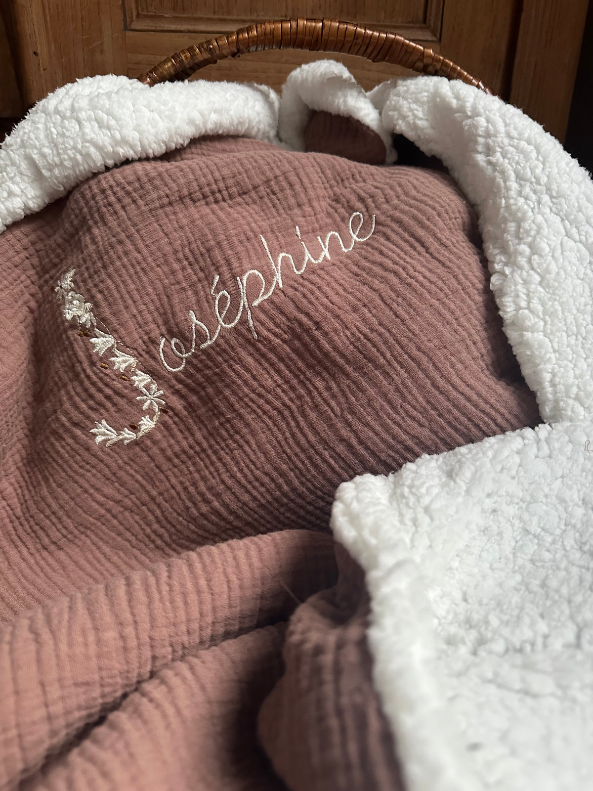 Couverture bébé personnalisée "Fleur de bébé"